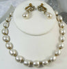 Miriam Haskell Large Baroque Glass Pearl Necklace and Earring Set - Vintage Lane Jewelry