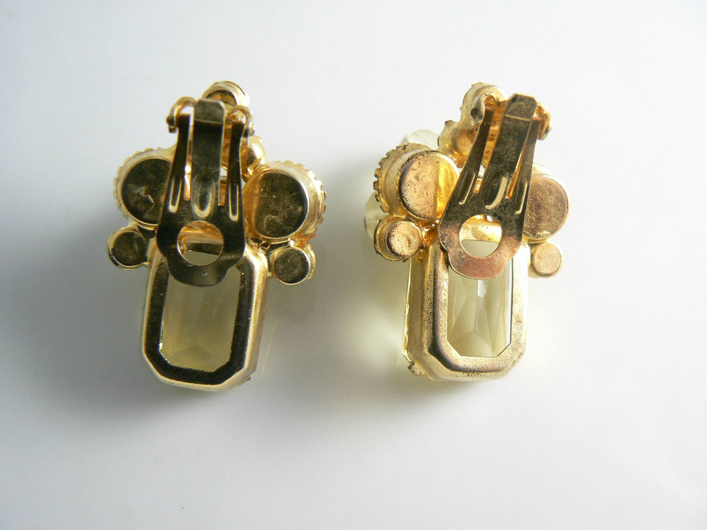 Juliana Givre Glass Rhinestone Earrings - Vintage Lane Jewelry