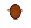 Rose Gold Plated Oval Faceted Mood Ring - Vintage Lane Jewelry