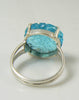 London Blue Topaz Hand Carved 5ct Sterling Silver Ring - Vintage Lane Jewelry