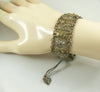 Vintage Art Deco Sterling Silver Gold Gilt Filigree Bracelet - Vintage Lane Jewelry