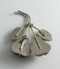 Vintage Lucite Burgundy Figural Pears Brooch - Vintage Lane Jewelry