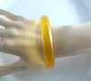 Lemon Jello Prystal Bakelite Bangle Bracelet - Vintage Lane Jewelry