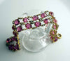 Double Strand Pink Prong Set Rhinestone Bracelet - Vintage Lane Jewelry