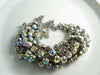 Necklace of Rows and Rows of AB Crystal Rhinestones - Vintage Lane Jewelry