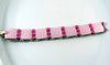 Vintage Pink Thermoset & Enamel Flower Bracelet - Vintage Lane Jewelry