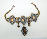 Black Czech Glass Gothic Choker - Vintage Lane Jewelry