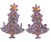 Husar D Czech Rhinestone Christmas Tree Brooches - Vintage Lane Jewelry