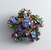 Classic Hollycraft Pastel Rhinestone Star Brooch - Vintage Lane Jewelry