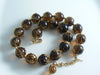 Vintage Trifari Amber Lucite Bead Filigree Necklace - Vintage Lane Jewelry