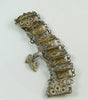 Vintage Art Deco Sterling Silver Gold Gilt Filigree Bracelet - Vintage Lane Jewelry