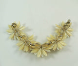 Vintage Coro Soft Plastic Flower Daisy Book Chain Bracelet - Vintage Lane Jewelry