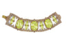 Czech Vaseline Uranium Glass Bracelet - Vintage Lane Jewelry