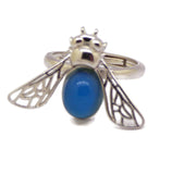 Mood Ring Sterling Silver Bee Setting - Vintage Lane Jewelry