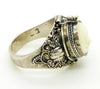 Balinese Bone Sterling Silver 925 Poison Ring, Pill Box Ring, Size 9.5 - Vintage Lane Jewelry