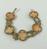 Vintage Art Deco Shell Cameo Filigree Bracelet - Vintage Lane Jewelry