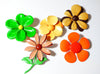 Retro Flower Power Enamel Flower Pins - Vintage Lane Jewelry