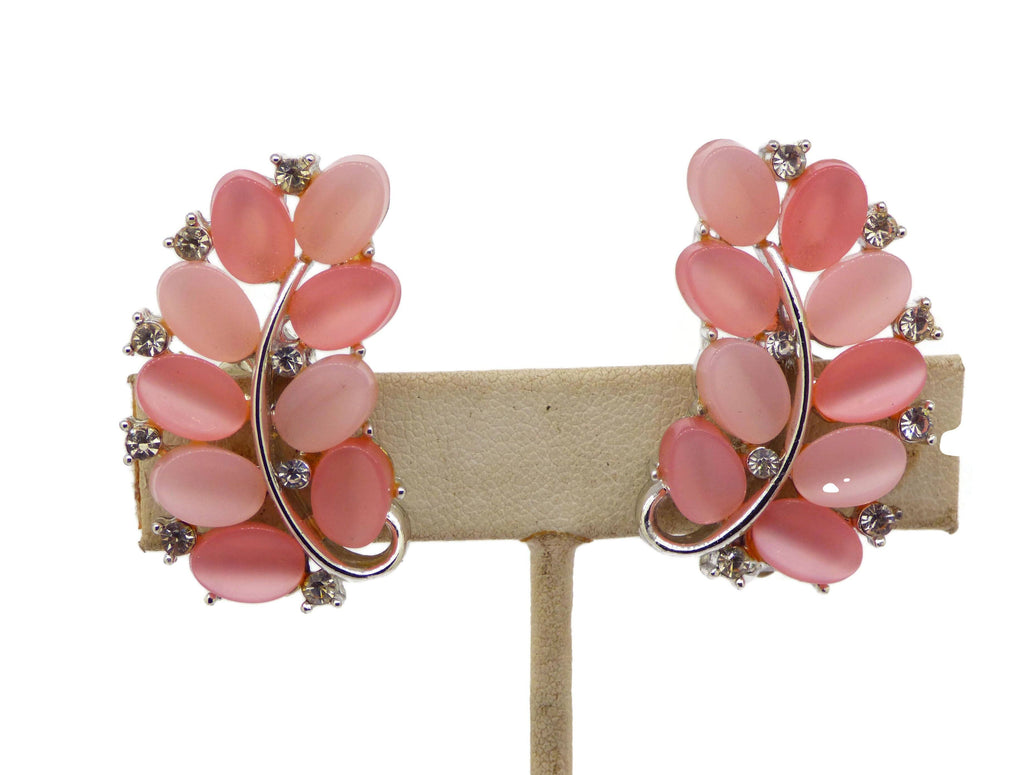 Vintage Lisner Pink Thermoset Flower Parure - Vintage Lane Jewelry