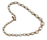 Miriam Haskell Glass Baroque Pearl Rhinestone Necklace - Vintage Lane Jewelry
