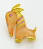 Vintage Hattie Carnegie Gold Lucite Rhinestone Anteater Figural Brooch - Vintage Lane Jewelry