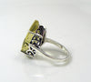 Lemon Quartz 15ct Pear Cut Gemstone Sterling Silver Filigree Ring - Vintage Lane Jewelry