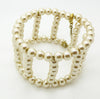 Vintage Miriam Haskell Glass Pearl Bracelet, Large Bracelet - Vintage Lane Jewelry