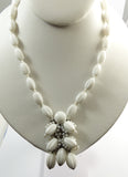 Miriam haskell Milk Glass Necklace - Vintage Lane Jewelry